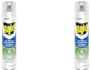 Raid Plant Based Wasp & Mosquito Killer, Aerosol Fly Killer Spray For Indoor Use, Made with Naturally Derived Botanical Ingredients, 300 ml (Pack of 2)