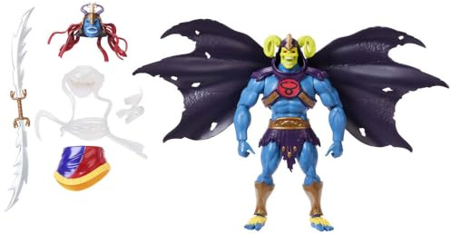 ​Masters of the Universe Origins x ThunderCats - Skell-Ra, action figure snodabile anni '80, con spada, mantello, armatura e teste intercambiabili, giocattolo per bambini, 6+ anni, JFX01