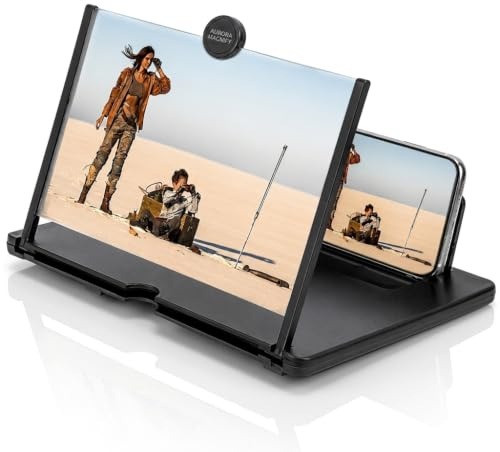 10 Inch Phone Screen Magnifier, Foldable HD Mobile Screen Amplifier with Blue Light Protection, Portable Smartphone Screen Enlarger for Most Smartphones