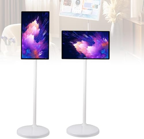 KAIKAFEI Moniteur 32 Pouces Portable, Télévision sans Fil 4K Tactile, Android 14 OS, Design Mobile, Idéale pour Le Bureau, Présentations et Séances De Travail à Domicile, avec Télécommande