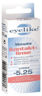 Eyelike Monatskontaktlinse, -3.75 Dioptrien, 1 Stück