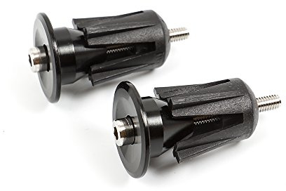 DIYI 2Pcs Aluminum Bicycle Bike Handlebar End Plugs Bungs Caps End Plugs for Most Bicycles Road Bike MTB (BLACK)