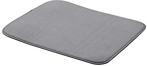 Amazon Basics - Tappetino scolapiatti - 41x46cm / 16x18- colore: antracite, confezione da 3