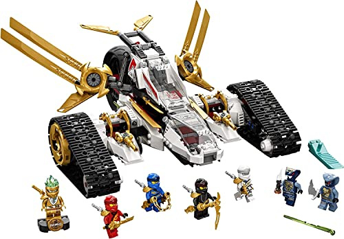 LEGO NINJAGO Legacy Ultra Sonic Raider 71739 Building Kit with a Motorcycle, Plane and Collectible Minifigures; New 2021 (725 Pieces), Multicolor, Standard