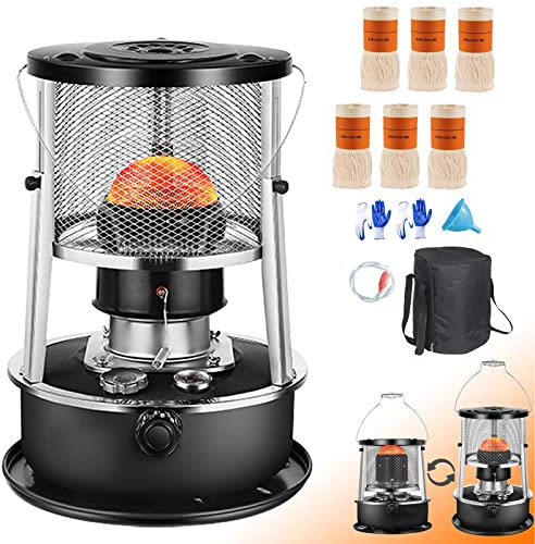 Chauffage au pétrole pour les intérieurs Chauffage au pétrole avec protection du transformateur, chauffage mobile sans électricité à l'intérieur avec 6 mèches, réchauffeur au pétrole