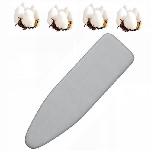 DAQXYH 120x38cm Groß Bügeltischbezug Schwarz Blau Grau, Verdickte Ersatz-Bügelbrettbezug Wärmereflektierend, Bügelbrett Bezug Für Tischbügelbrett(Black,120x38cm(48x15in))