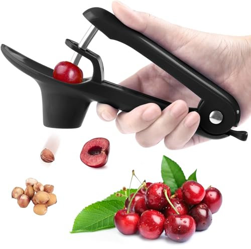 Cherry Pitter, Cherry Stoner, Olive Pitter, Cherry Pip Remover, Cherry Pitter Tool,Cherry Stoner Remover UK (Black)