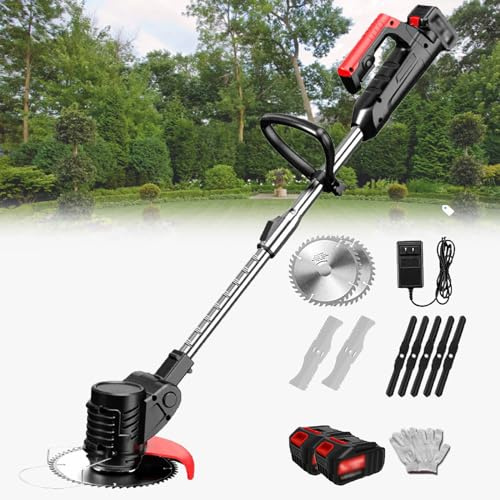 Robot Cortacésped Rotativo Eléctrico Weeder Recargable Agrícola Hogar Inalámbrico Weeder 24V Batería De Litio,24V/4.0Ah