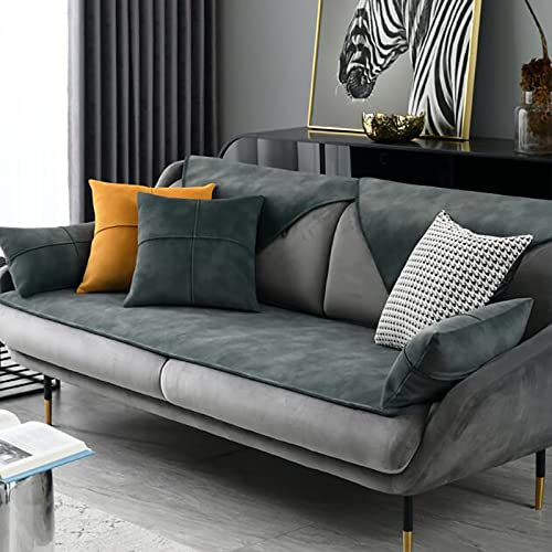 DZWAZD Sofabezug 1 2 3 4 sitzer,Chenille sofabezug l Form Sofa überzug ecksofa rutschfest Sofa Überwurf,sofaüberwurf l Form,Einfarbig Couch überzug,sofaschoner