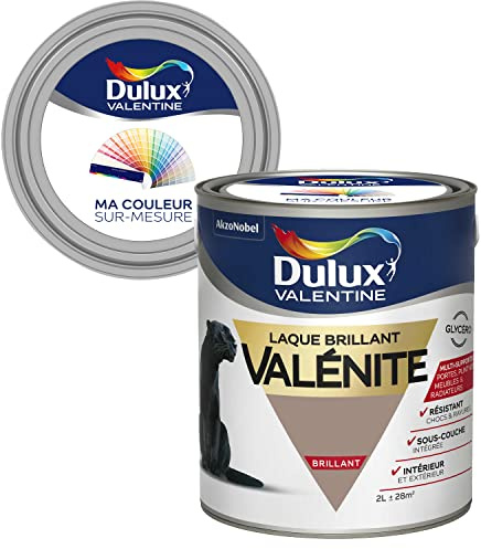 Ma Couleur Sur-mesure par Dulux Valentine – Peinture Laque Glycéro - Grande résistance pour boiseries et ferronneries - Brillant Taupe 2 L