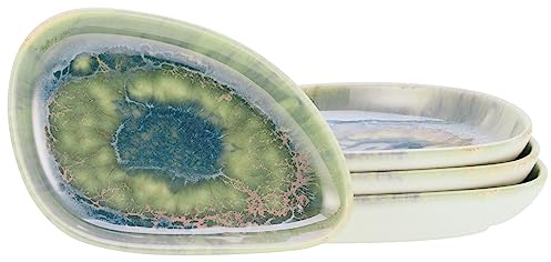 CreaTable, 21517, Serie Yuki, 4-teiliges Geschirrset, Beilagenschaleset aus Steinzeug, spülmaschinen- und mikrowellengeeignet, Made in Portugal