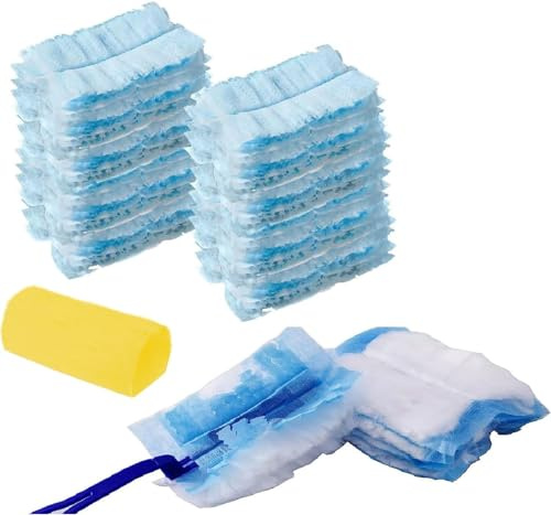 XTAIQD 20 PCS Flash Dust Magnet Refills,Disposable Duster Heads,Fluffy Duster Refills,Strong Electrostatic Dust Removal for Home & Car Cleaning,Manual Dust Refill Pack with 1 Handle 1 Dust Sponge