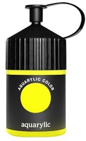 Aquarylic Color Künstlerfarbe - Hochpigmentiert, Lichtecht & Flüssig-Sämige Konsistenz Color - 120ml Flasche, Zitronengelb