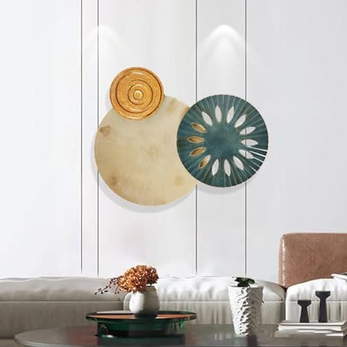 AUHOAZ Wanddeko Metall Wanddekoration Wandbild Wanddeko Metallbild 3D Wandkunst Wandschmuck Wandskulpturen Zum Aufhängen Dekoration Akzente Für Esszimmer Schlafzimmer Korridor