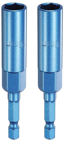 sourcing map 2 llaves de tuerca de 10 mm, llave hexagonal de acero CR-V, herramientas de llave de vaso con vástago hexagonal de cambio rápido de 1/4 pulgadas para taladros eléctricos, destornilladores