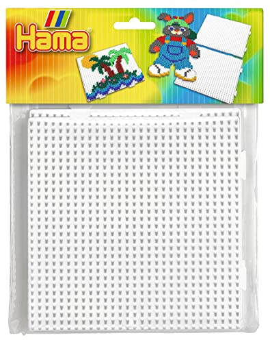 Hama-Stiftplatten Quadrate, für Bügelperlen, 2 Stück, 14,4 x 14,4 cm