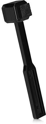 kwmobile Brosse Stylet Platine Vinyle - Brosse Antistatique Douce en Fibres de Carbone pour Nettoyage Diamant de Cellule Tourne-Disque - Noir