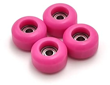 SPITBOARDS Fingerboard Bearing Wheels, CNC Polyurethane, Set of 4 Wheels, Finger Skate Wheels, Wheels (pink)