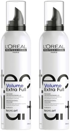 L'Oréal Professionnel, Spray-Mousse Fissante per Capelli, Extra Volume dalla Radice, Lunga Tenuta, Non Appesantisce, Tecni Art Volume Extra Full, 250 ml (Confezione da 2)