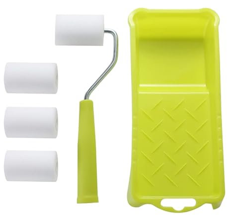 Small Paint Roller Set, 2in Roller Brush Paint Roller Set, Combo Paint Kit with Paint Tray, Home Painting Supplies for Indoor Outdoor Paint, Corner Sponge Roller Brush, Painting Tool Brush