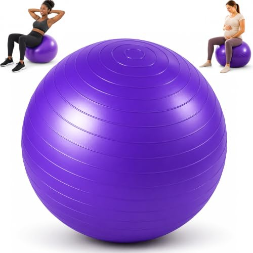 Palla multiuso per esercizi di gravidanza e pilates, 250 kg x 65 cm, per adulti e ragazzi di età superiore a 1,5 m, per maternità, sensoriale e fisioterapia, palla da ginnastica gonfiabile, colore