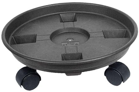 JISADER Soucoupe pour Plantes, Support Roulant pour Plantes avec Roues, Rouleaux de déplacement de Pot Ronds pour Balcon, intérieur et extérieur, 40CM