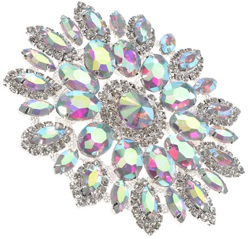 NUOBESTY Hut Decor Patch Brosche Eisen-auf Kleidung Applique Strass Dekorative Patch Für