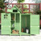 Casetta per attrezzi da giardino, resistente alle intemperie, in legno, per esterni, in PVC, 118 x 54 x 173 cm (larghezza x profondità x altezza), verde