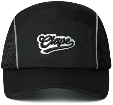 CLAPE Mesh baseballkeps sommar löpning keps män kvinnor basebollkeps snabbtorkande sportkeps andningsaktiv justerbar löparkeps UV-skydd, BSSC2567-svart, one size