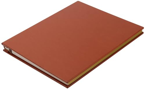 Vintage Fotoalbum aus Leder, A4 Format 27,5 x 32,3 cm, 40 Seiten Braun | SINJEUN handgefertigt, zum Einkleben, Hochzeitsgeschenk, Familienfotos, Urlaubserinnerungen, DIY Scrapbook, Geschenkidee