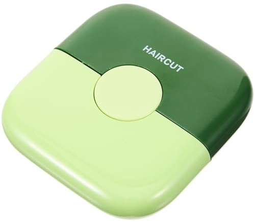 MOTHNUR Tagliacapelli Manuale 2 in 1 per Doppie Punte Pettine Rifinitore Portatile in Plastica Avocato Verde Strumento Compatto per Donna e Ragazza Uso Domestico e in Viaggio
