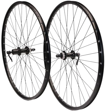 Vuelta MTB Laufradsatz 26 Zoll Felge inkl.Tourney TX505 - Made in Germany - Fahrradfelge für Disc Brakes, Schwarz - 559x21c Pro Disc Hohlkammerfelge, Laufrad 26 Zoll MTB Hinterrad&Vorderrad