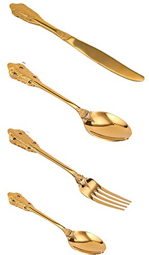 ESSONIO Cutlery Set, Cutlery Set for 18 People, 72 Pieces. Luxury Flatware Sets, Mirror Polished Cutlery Set, Elegant Table Flatware for Home/Important Dinners (18 Sets of 72 Pieces) R3