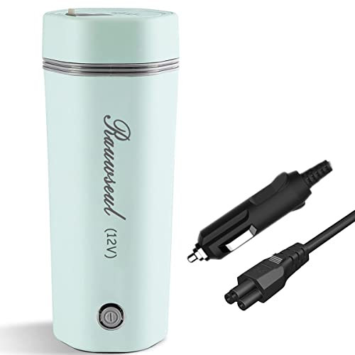 Tazza elettrica da viaggio portatile 12V/8A 96W, capacità di riscaldamento 350ml, bollitore elettrico per auto, fodera in acciaio inossidabile 304 da 450ml, temperatura di riscaldamento fino a 98°C