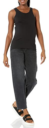 Amazon Essentials kvinnors moderskap linne, paket med 2, svart, Large
