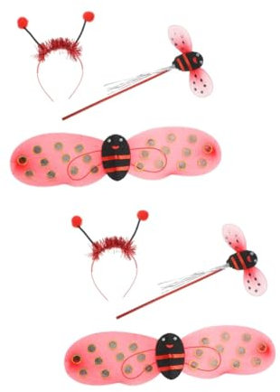 STOBOK 2 Sets Marienkäfer-kostümflügel Für Frauen Erwachsene Cosplay Marienkäferflügel Für Frauen Jungen Und Mädchen Marienkäferflügel-requisiten