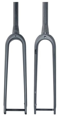 BSFHQS Forcella Rigida for Bici da Strada 700C Forcelle Rigide for Bici Gravel in Carbonio Freno A Disco Forcelle Anteriori 1-1/8'' Tubo Dritto/Conico ASSE Passante 12x100mm(Matte Black,Tapered)