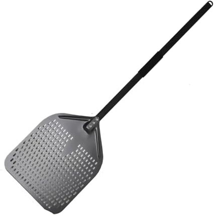 PPQIRU Pelle à Pizza Pelle à Pizza à Manche Long, Pelle tournante réglable, Outils de Cuisson, ustensiles de Cuisine, Tourne-Pizza antiadhésif for Four pour La Cuisson(Bk14inch 116cm)