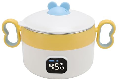 Scaldavivande Elettrico per Il Pranzo, portapranzo riscaldato Ricaricabile Tramite USB,Design con termostato Intelligente, Contenitore per Alimenti Isolato in Acciaio Inox da