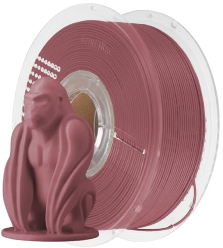 Filamento per stampante 3D AzureFilm PLA Matte HS 1,75 mm, Bobina da 1 kg, Alta velocità, Finitura ultra opaca, Stampa facile, Filamento PLA, Per stampanti ad alta velocità (Bordeaux, 1kg)
