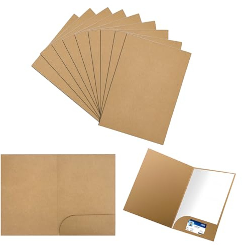10 Pièces 31 x 22 cm Chemises de Dossier A4 en Papier Kraft Porte