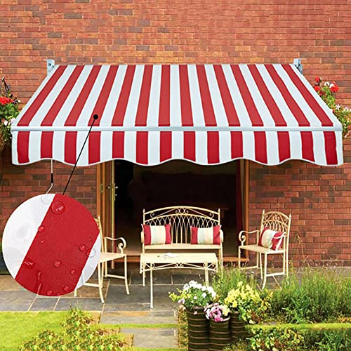 Tenda da sole retrattile per patio, 200 x 150 cm, impermeabile, protezione dai raggi UV, angolo regolabile, manovella, braccio articolato per balconi e soluzioni ombreggianti all'aperto