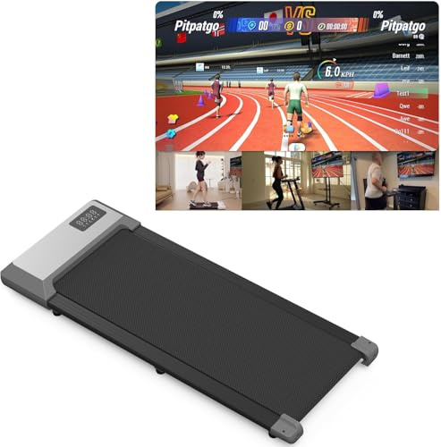 Superun Walking Pad Raceable 2.5HP APP Control Under Desk Treadmill 136KG Capacity Portable Walking Machine for Home with Training Courses and Multi-Runner Races