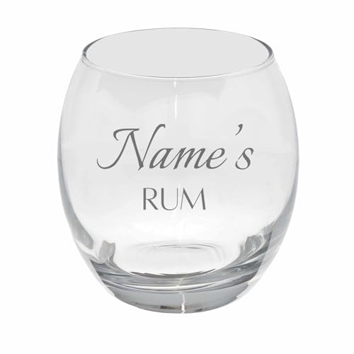 Always Looking Good Personalised Name's Rum Engraved Novelty Hiball Tumbler Glass Customised with Any Name for Any Occasion, Laser Engraved Rum Gifts for Women & Men Custom Glass (Small Tondo)