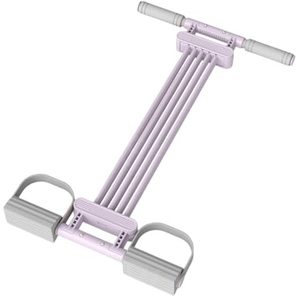 Pedalmotståndsband - multifunktionsrep för hemmaträning, sitta fotpedal med elastiska draghandtag, robusta halkfria gymträningsutrustning, idealisk för kroppsuppbyggnad i buken