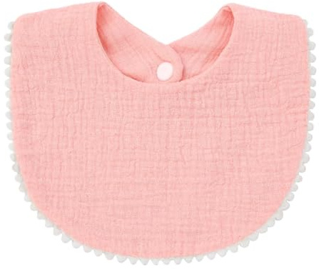 Gungtj haklapp, mjuk bomull absorberande bandana dregelhaklappar | andningsbar duk barn tandsprickning tillbehör för barn, flickor, familj, Rosa, Refer to description