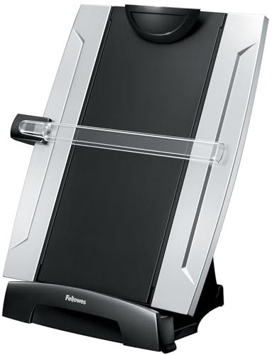 Fellowes Konzepthalter mit Memoboard hält bis zu 150 Blatt schwarz/silber