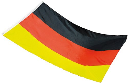PEARL Deutschland Flagge: Deutschlandfahne 150 x 90 cm aus reißfestem Polyester (Deutschland Fahnen, Flagge Motorhaube, EMS)