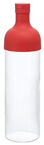 Hario 4977642034419 Filter Bottle 750ml Red FIB-75-R (Japan Import), Kunststoff, rot, 10 x 10 x 25 cm