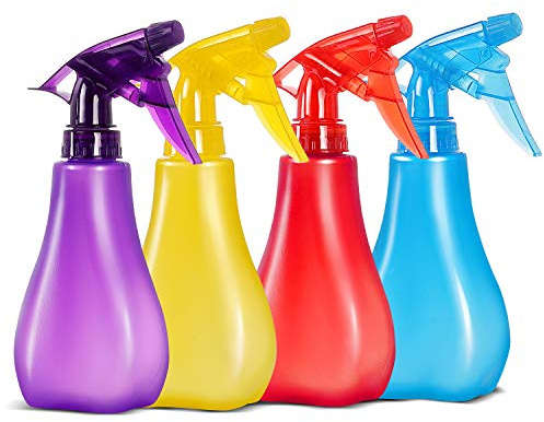 8 Oz Empty Plastic Spray Bottles with Adjustable Nozzle - Durable Trigger Sprayer with Mist & Stream Modes - Refillable Sprayer for Taming Hair, Hair styling, Watering Plants, Showering Pets - 4 Pack